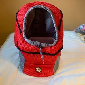 Dog Carrier. Backpack style. Can be used as backpack style or front carry.